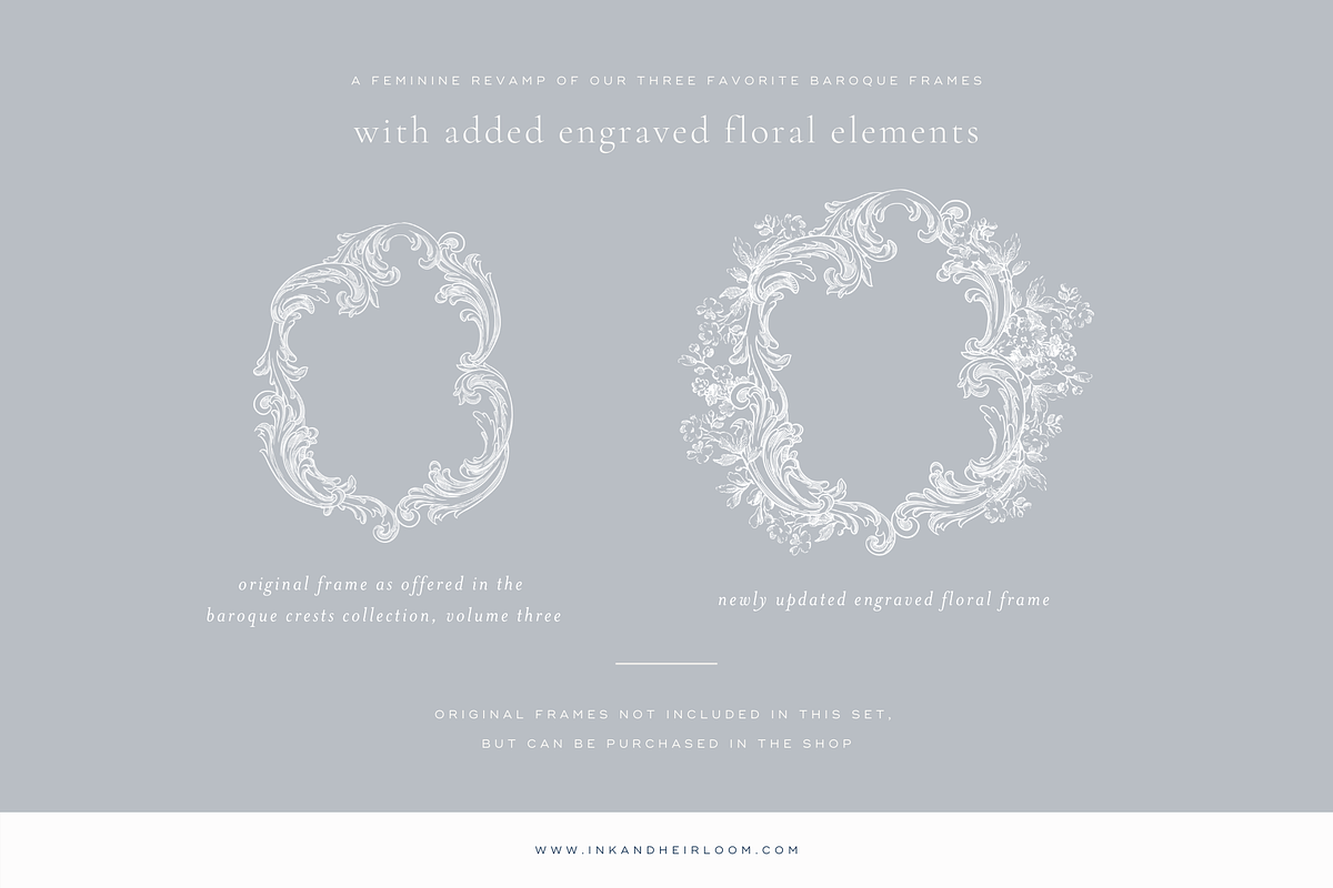Floral Baroque Crests, an Illustration by Loren Schmidt Studio (Photo 4 of 8)