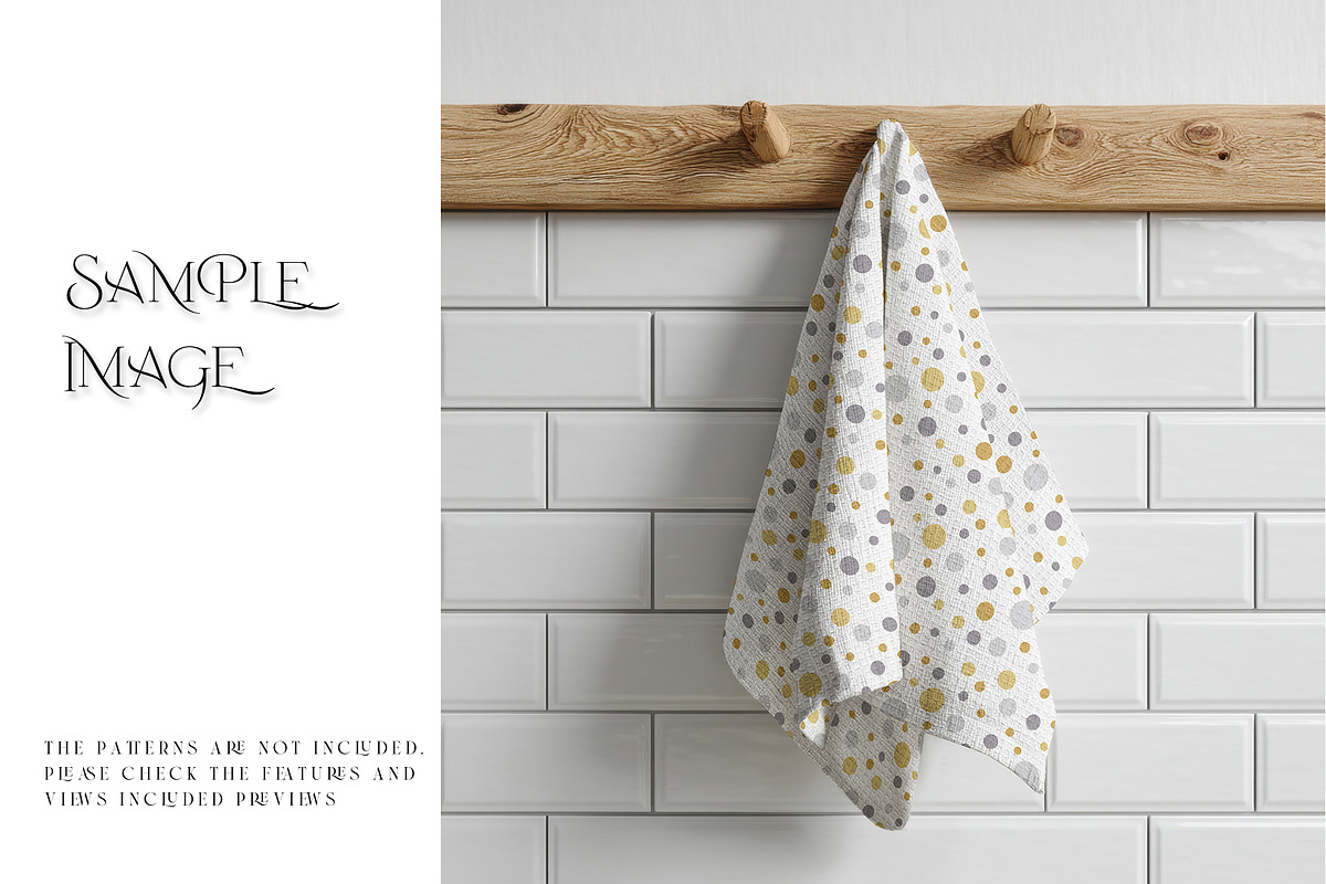 Waffle Kitchen Towels Mockups, a Product Mockup by mock-ups (Photo 12 of 15)