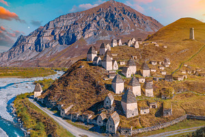 Dargavs, the medieval city of the dead in the mountains of the C, a Photo by Pictures for you!!!!!!!!!