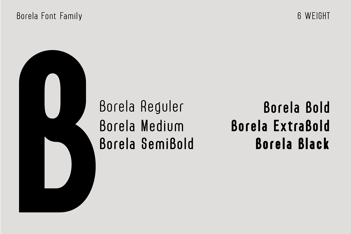 Borela -  A Modern Sans Serif, a Font by zamjumps (Photo 2 of 12)