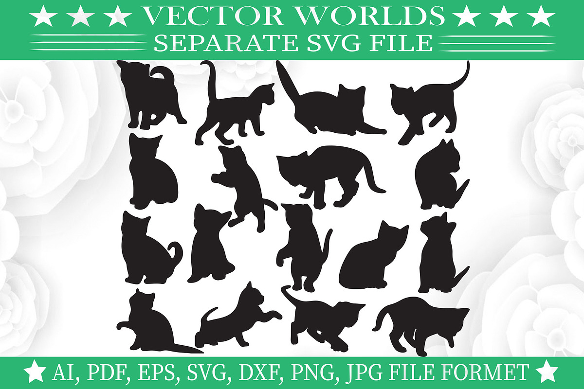 Kitten Svg, Animal, Cat Svg, an Object Graphic by VectorWorlds (Photo 1 of 3)