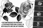 Realistic Roses Procreate Brush, a Brush Add-On by InkRef (Thumbnail 2 of 7)