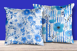 Blue And White Floral Whimsy