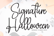 Signature Halloween | Script Font, a Handwritten Font by Scratchones (Thumbnail 1 of 8)