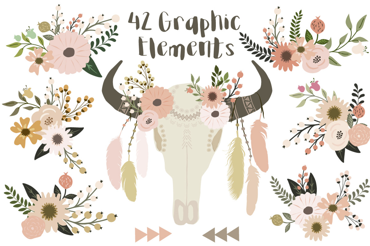 Fall Flowers Tribal Collection, an Object Graphic by Chus Moreno Studio (Photo 2 of 3)