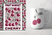 CHERRY, patterns and posters, a Pattern Graphic by pineart (Thumbnail 6 of 6)