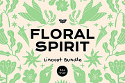 Floral Spirit Linocut Bundle, an Illustration by ClayStudio (Thumbnail 1 of 8)