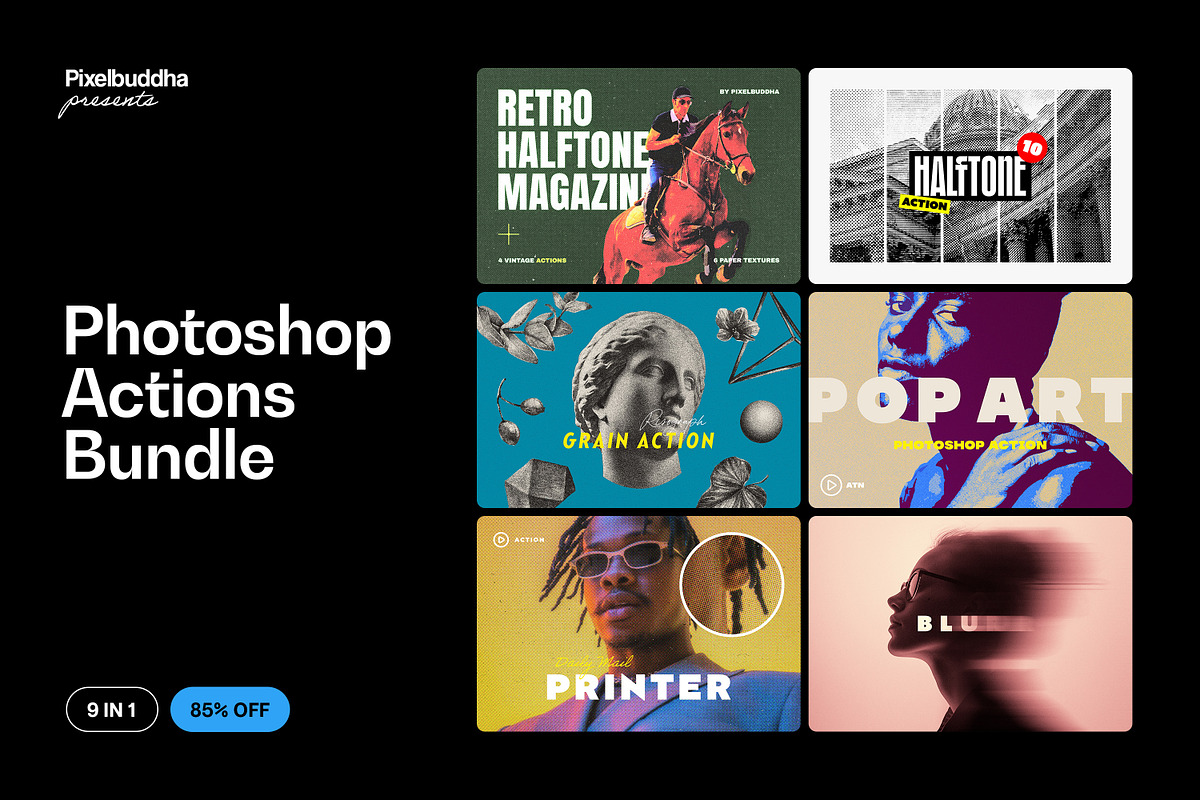 Photoshop Actions Bundle, an Action Add-On by pixelbuddha.net (Photo 1 of 12)