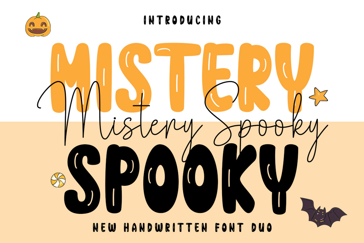 Mistery Spooky Duo, a Script Font by DN Creative (Photo 1 of 10)