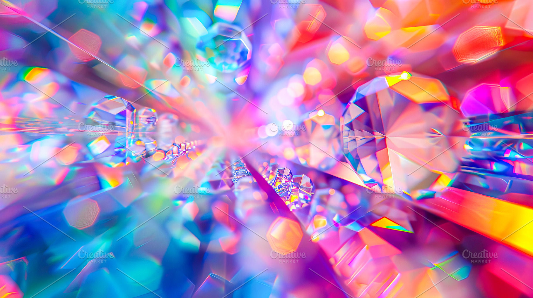 Kaleidoscope Crystal Explosion, an Abstract Photo by Ocean Digital Art