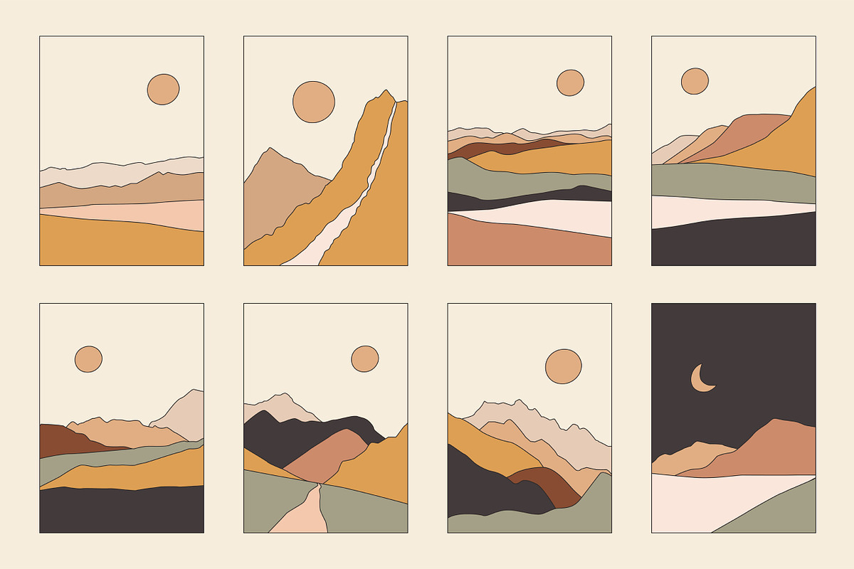 Abstract landscapes collection, an Illustration by mayrum (Photo 8 of 12)