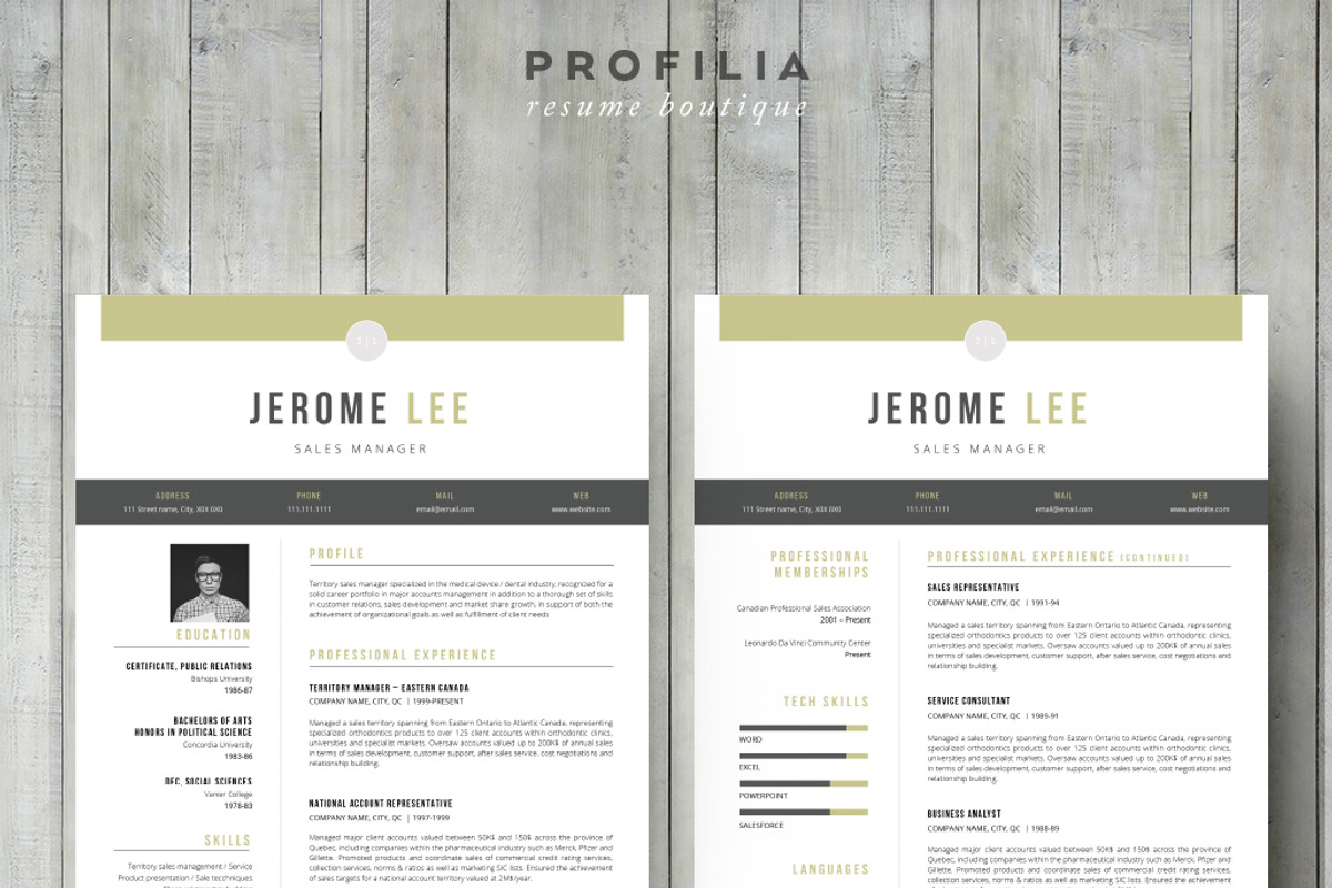 Word Resume & Cover letter Template, a Resume Template by Profilia Resume Boutique (Photo 3 of 5)