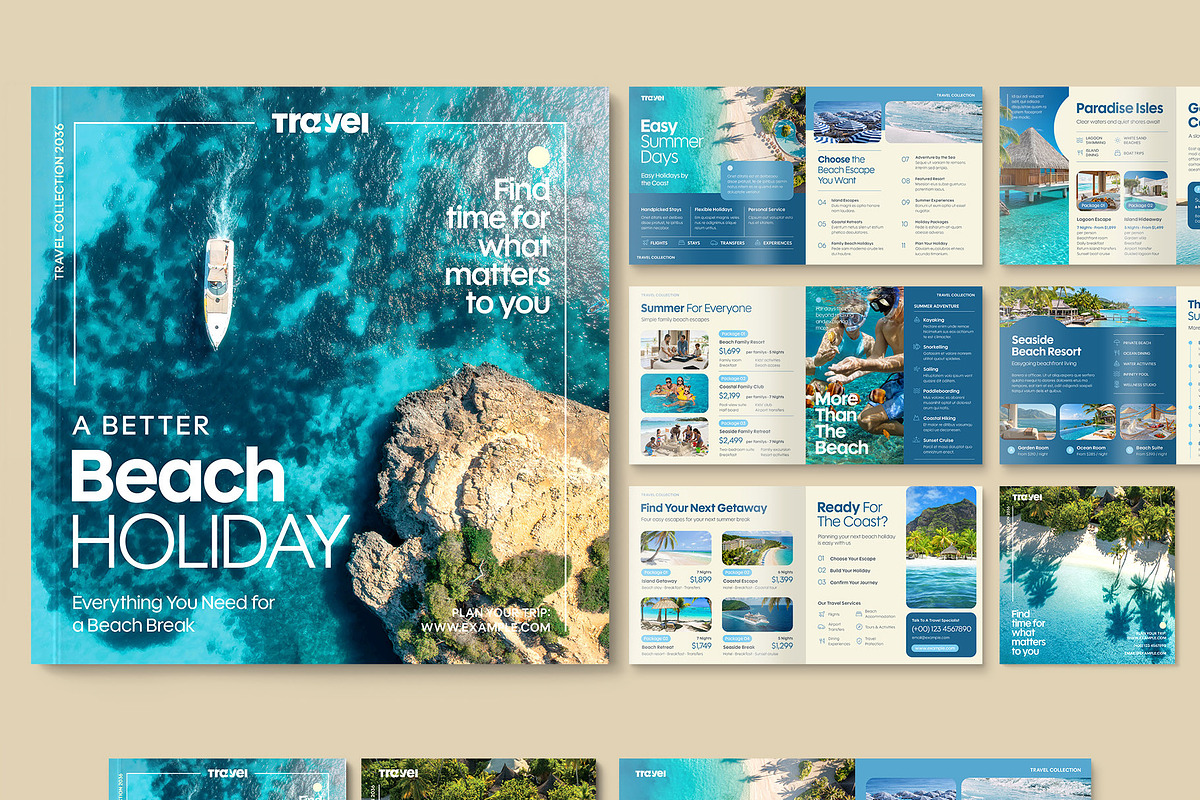 Square Travel Agency Brochure, a Brochure Template by BrandPacks (Photo 4 of 4)