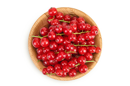 Red currant berries in a wooden bowl, a Food & Drink Photo by NataPhoto