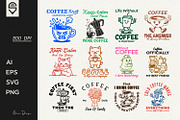 Coffee Lover & Retro Character — Set, a Graphic by shaondesigns (Thumbnail 1 of 13)
