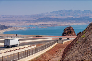 View of the I11 interstate down the, an Architecture Photo by Backyard Stock
