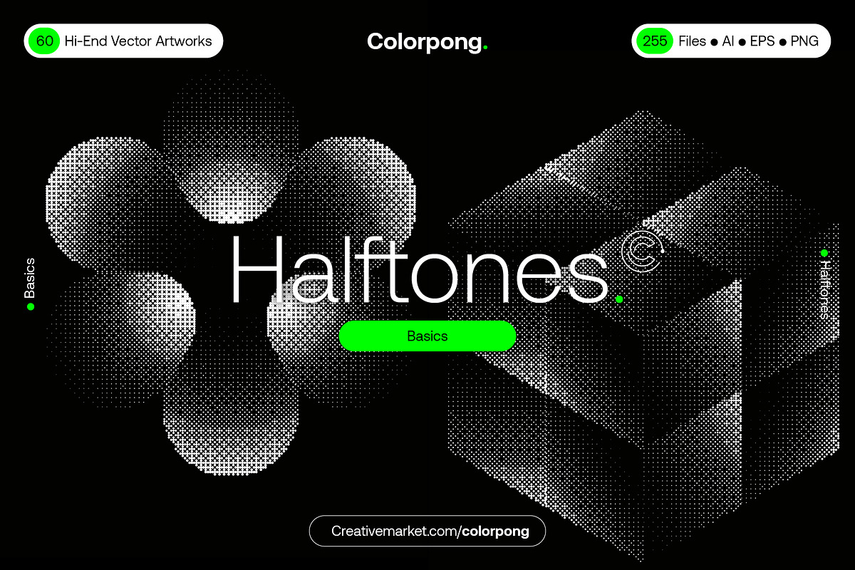 Halftones – Vector Bundle, a Background Graphic by Colorpong (Photo 1 of 19)