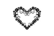 Floral Heart Frame Silhouette Pack, an Illustration by Artivon (Thumbnail 34 of 49)