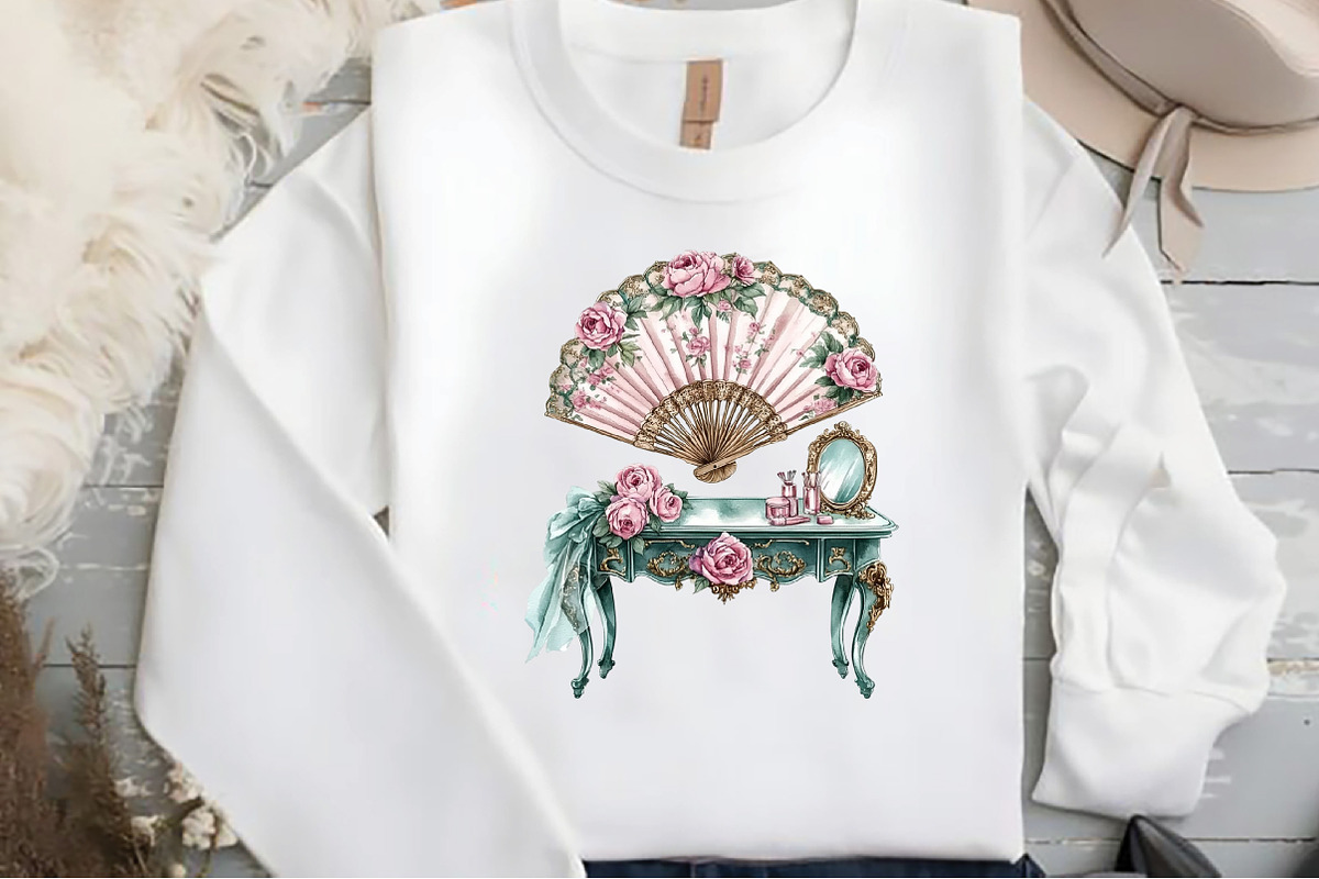 Watercolor Rococo Florals Clipart, an Illustration by DreamCafeArt (Photo 4 of 5)