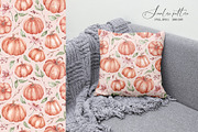 Watercolor pumpkins seamless pattern, a Pattern Graphic by SirenaArt (Thumbnail 12 of 13)