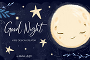 Good night  kids design creator, an Animal Illustration by Beauty Drops (Thumbnail 1 of 9)