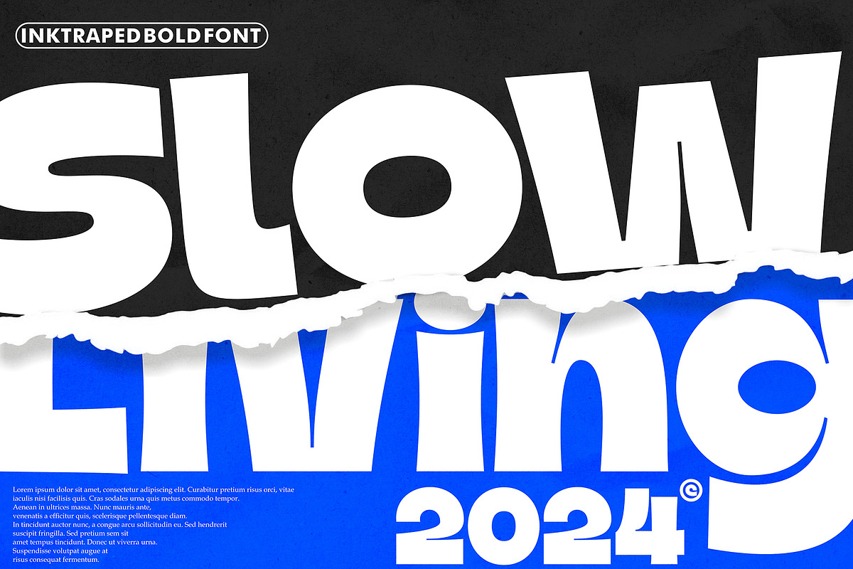 Sadenly - Inktraped Bold Font, a Sans Serif Font by Bentype Studio (Photo 2 of 7)