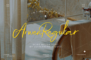 Arwen - Script Handwritten, a Script Font by Lettermine
