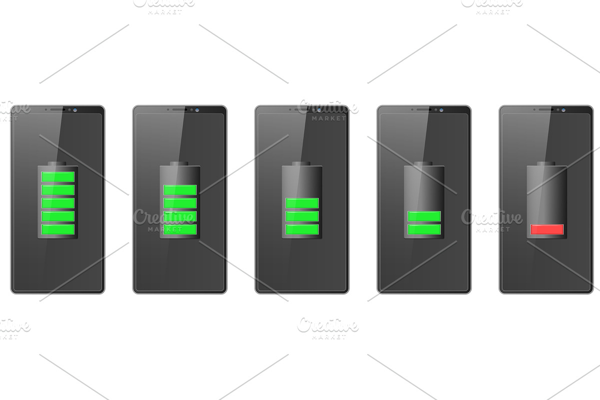 Realistic smartphone with different, a Technology Illustration by Vectorbuum