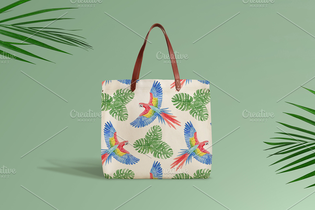 Watercolor tropical patterns, a Pattern Graphic by AV Design (Photo 4 of 7)