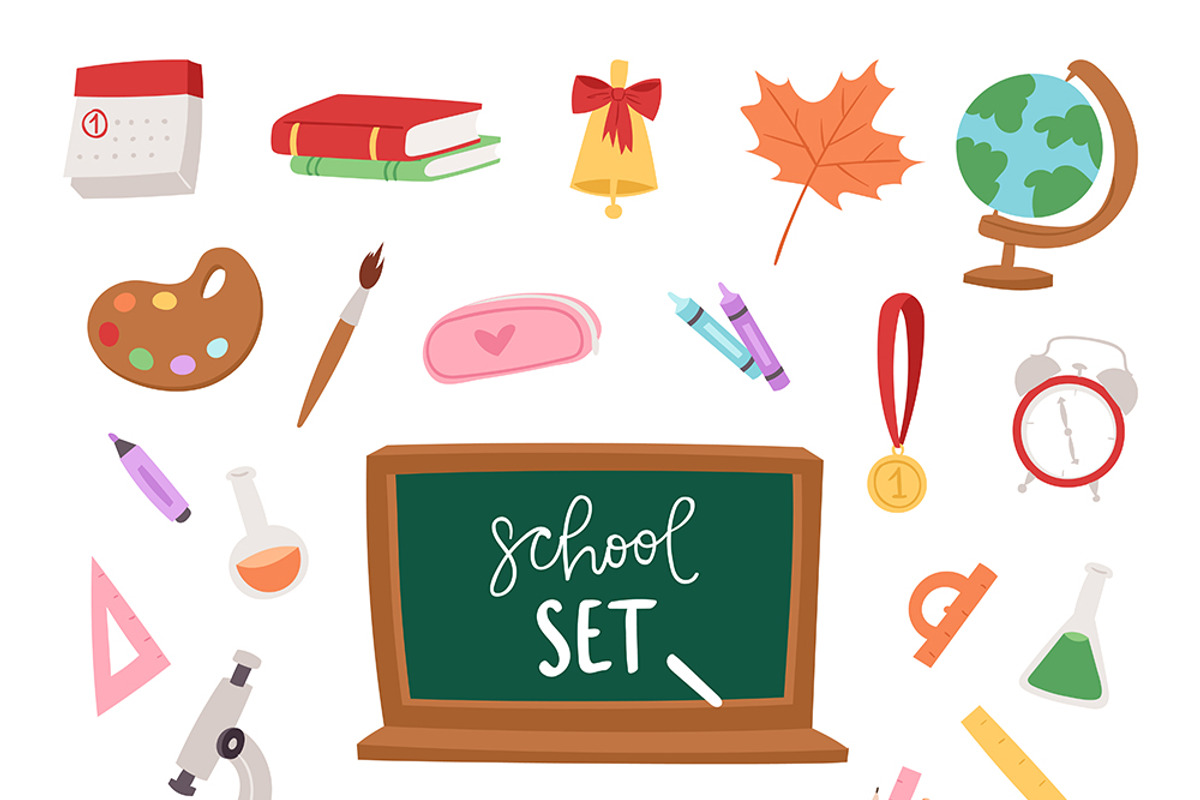 School supplies symbols equipment, an Education Illustration by ...