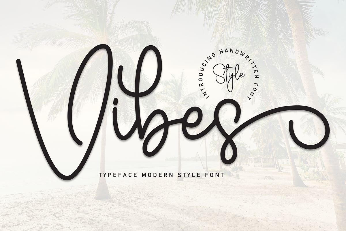 Vibes | Script Font, a Handwritten Font by Scratchones (Photo 1 of 9)