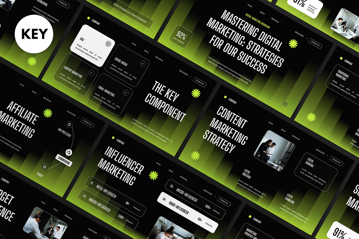 Black Digital Marketing Keynote, a Presentation Template by graphicook (Photo 1 of 4)
