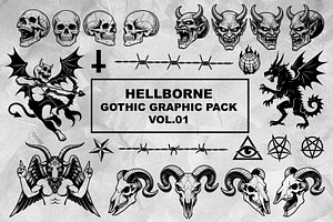 Hellborne - gothic graphic pack