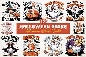 Halloween Goose Sublimation Png, an Illustration by RobertsArt