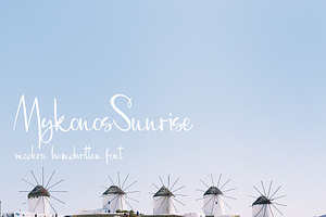 Mykonos Sunrise Handwritten Font