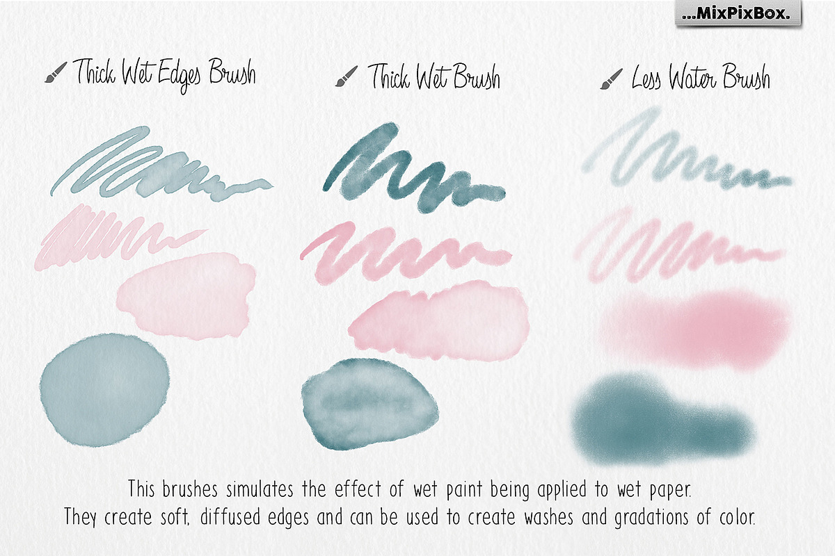 AquaDreams Procreate Brushes, a Brush Add-On by MixPixBox (Photo 3 of 9)