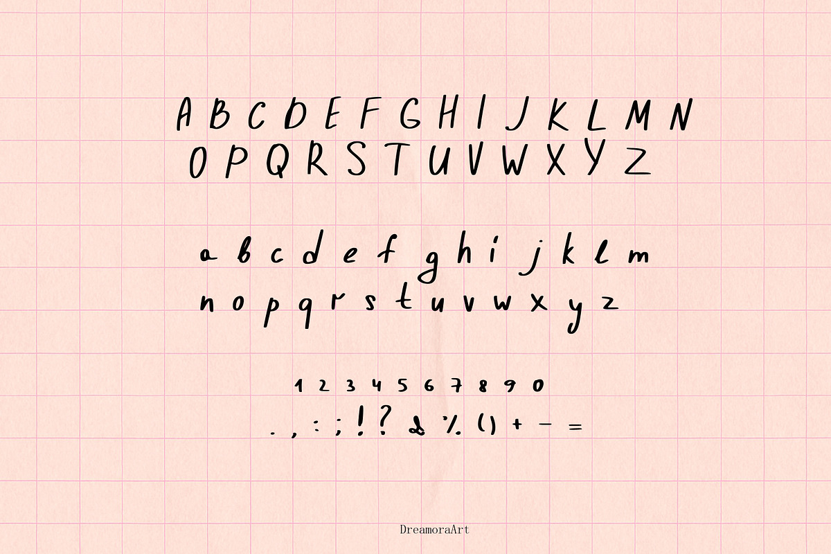 INKLINE - Handwritten Letters Font, a Handwritten Font by DreamoraArt (Photo 3 of 5)