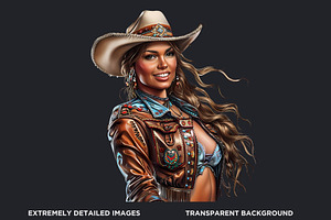 Native Spirit Cowgirls Clipart Set