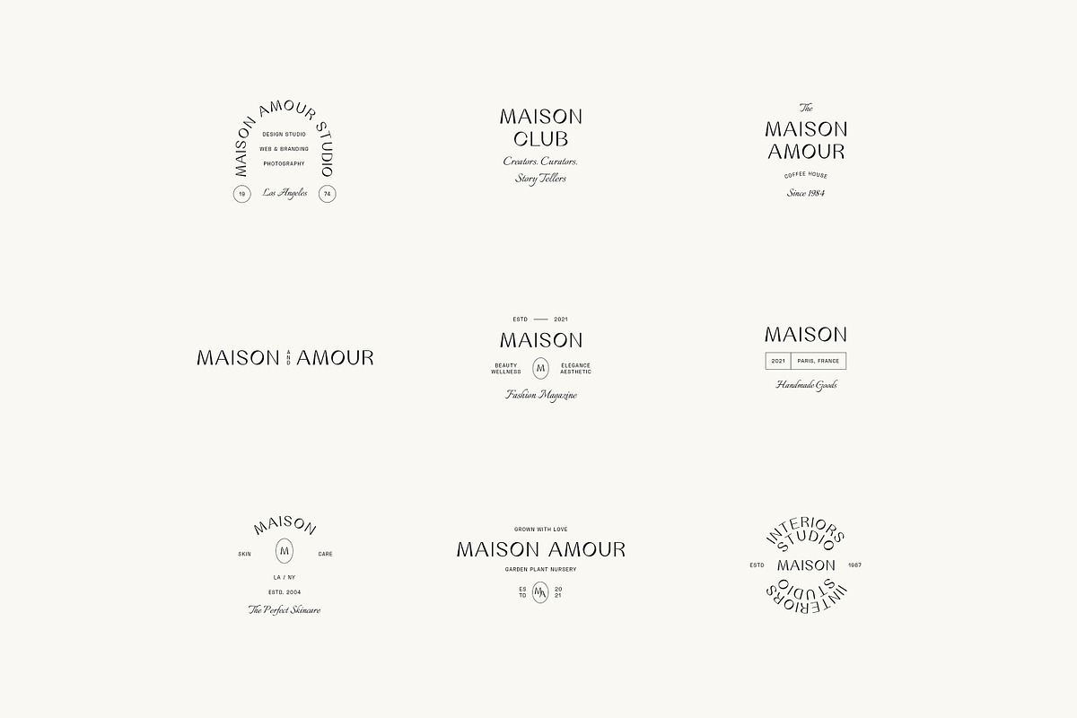 Maison Minimal Logo Kit Ai Eps Psd, a Branding & Logo Template by Feel This (Photo 10 of 13)