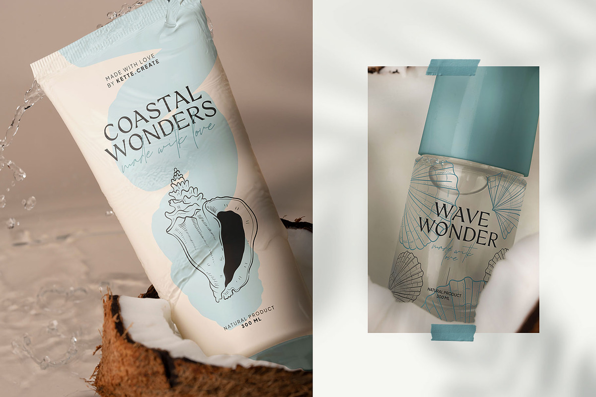 Ocean Shells Illustration, an Object Illustration by KetteCreate (Photo 7 of 17)