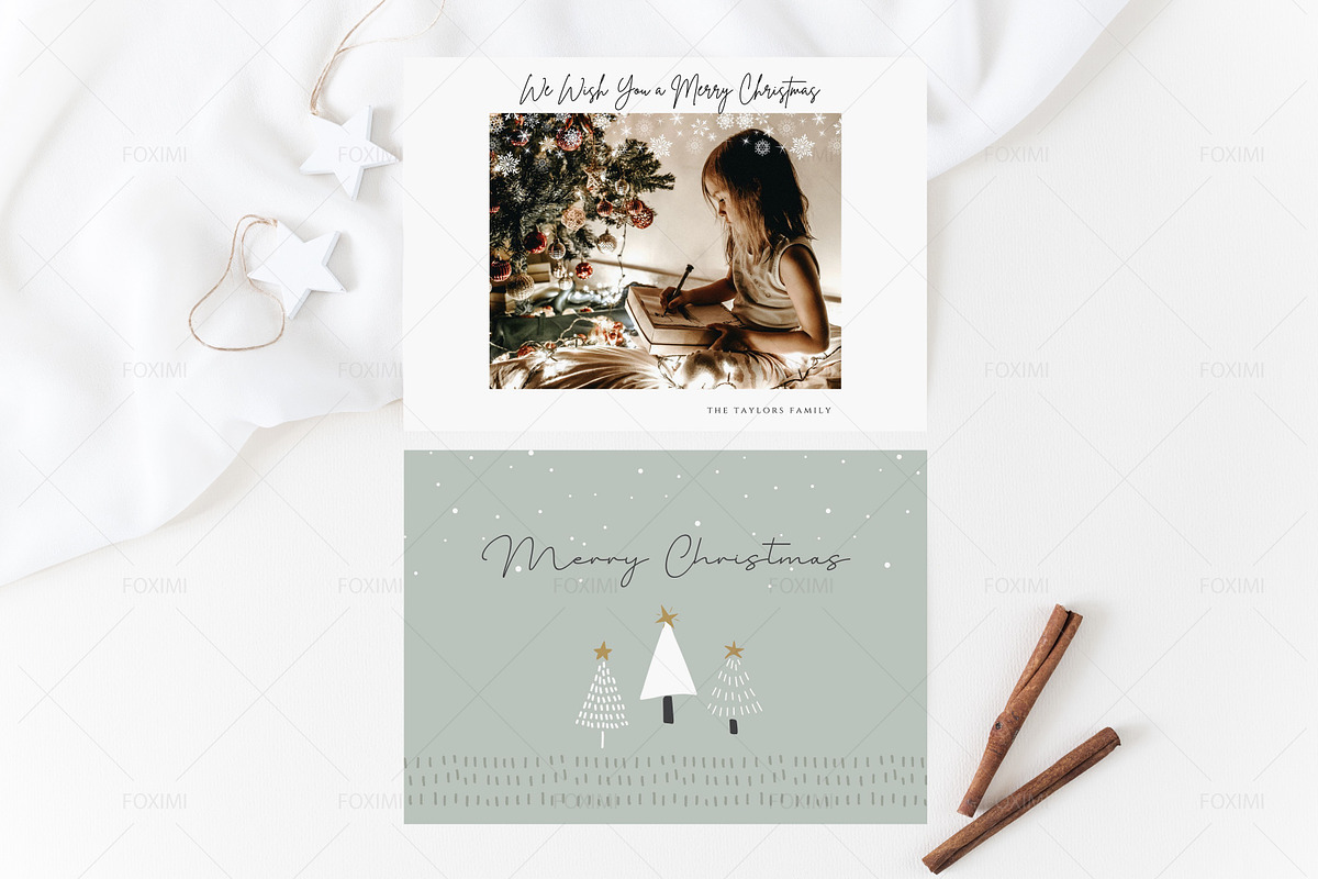 7x5 Christmas Card Mockup, P05, a Product Mockup by FOXIMIDesign (Photo 4 of 5)