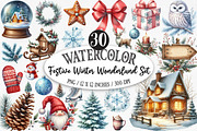 Festive Winter Wonderland Set, an Illustration by Designking (Thumbnail 1 of 5)