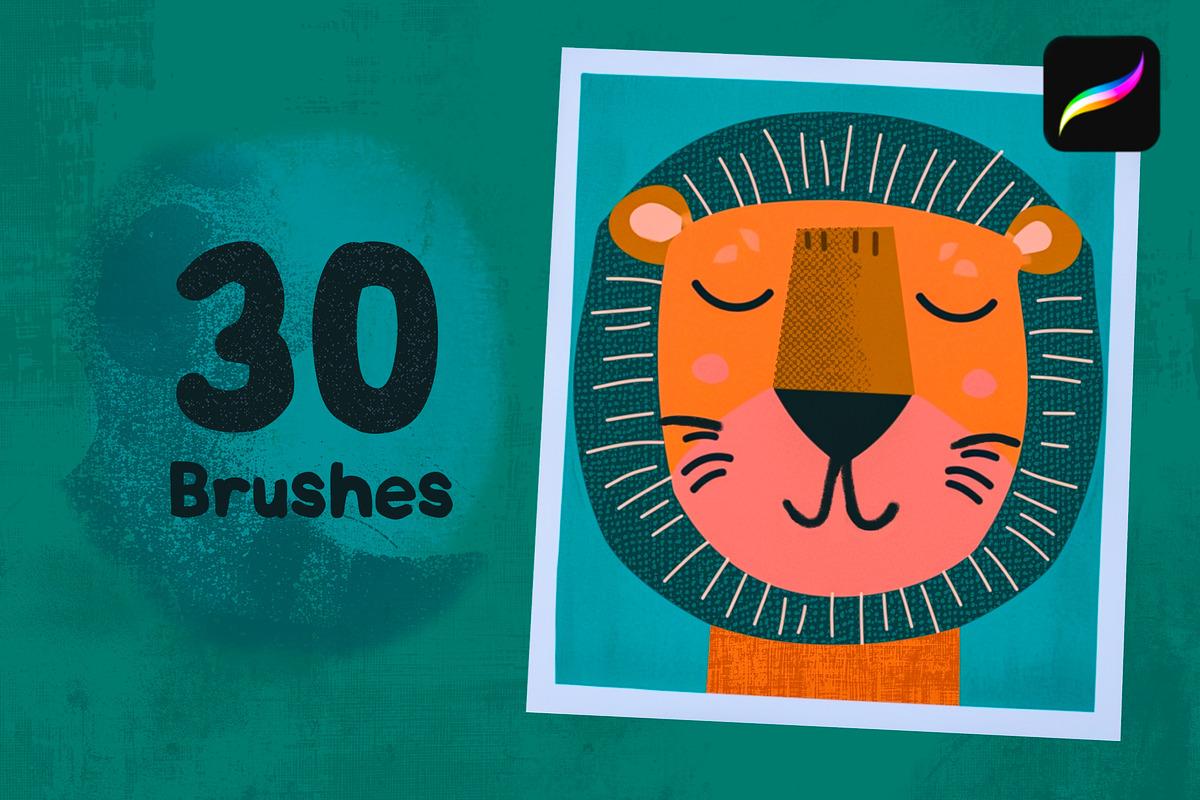 RisoTex Procreate Brushes, a Brush Add-On by Mels Brushes (Photo 5 of 5)