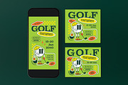 Green Golf Tournament Flyer Set, a Flyer Template by graphicook (Thumbnail 3 of 3)