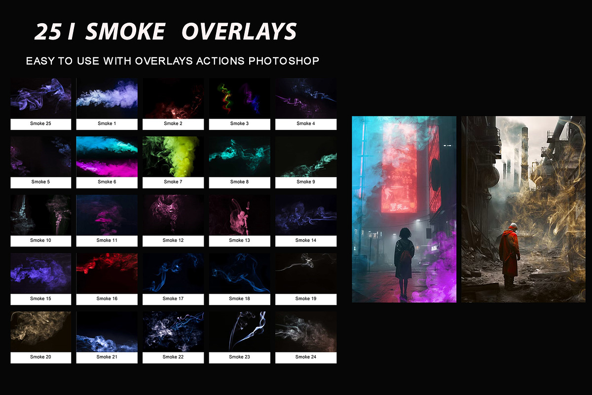 Smoke Photo Overlays, a Texture Graphic by 3d_model_tifotizi (Photo 1 of 4)