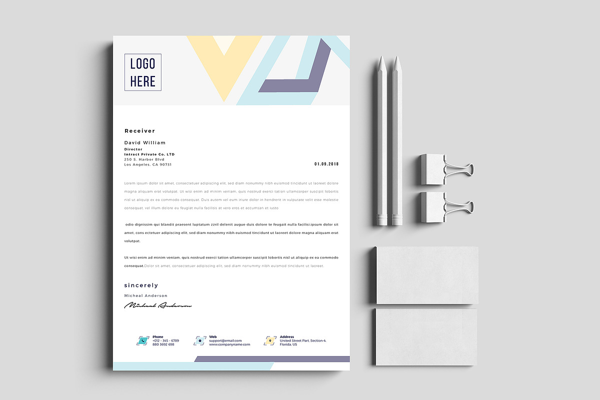 Letterhead Word Google Docs Pages, a Stationery Template by Tbunny (Photo 2 of 6)