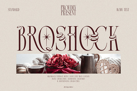 Broshock Typeface, a Serif Font by alit design