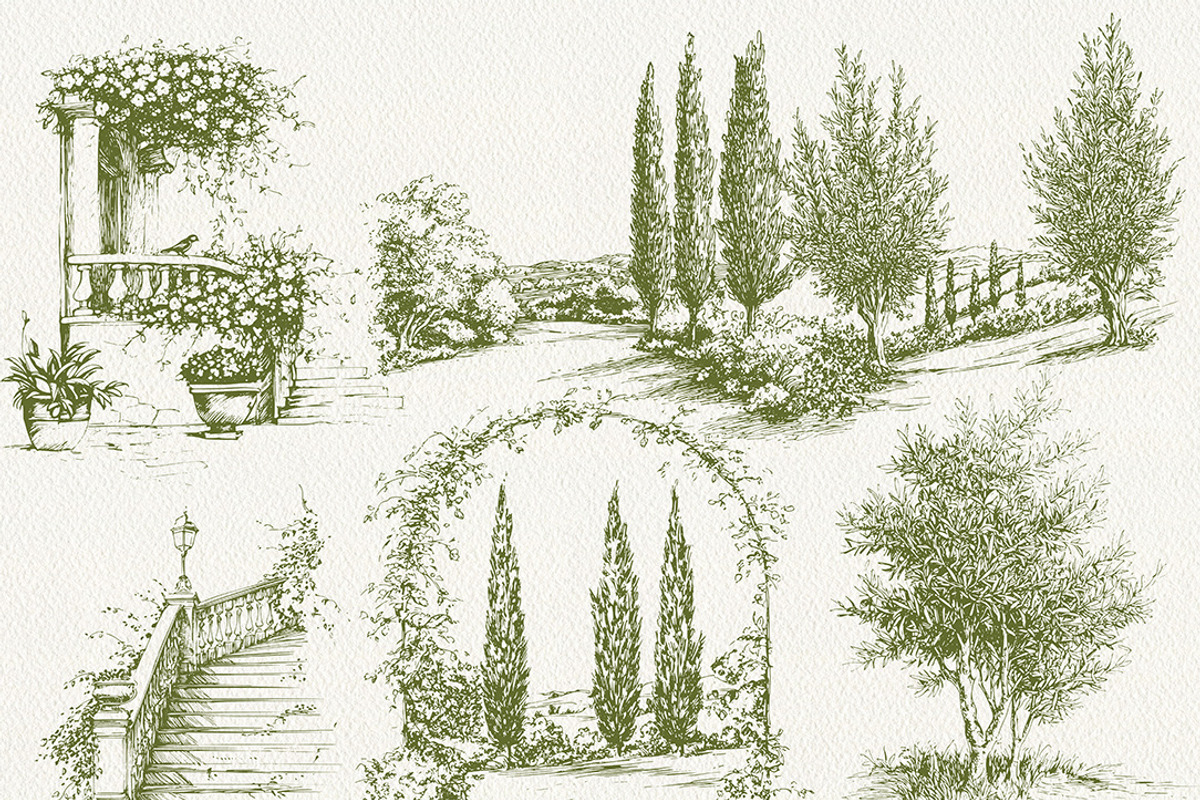 Lakeside Villas – A Timeless Italian, a Decorative Illustration by Eyeinspire (Photo 5 of 8)