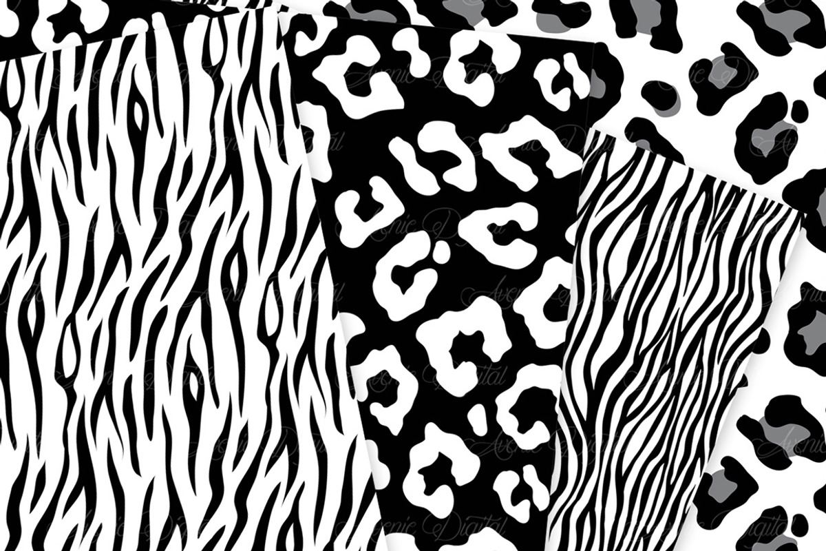 Black and White Animal Prints, a Texture Graphic by Avenie Digital (Photo 3 of 4)