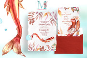 Watercolor Mermaid's World Clipart, a Person Illustration by ArtCreationsDesign (Thumbnail 4 of 8)